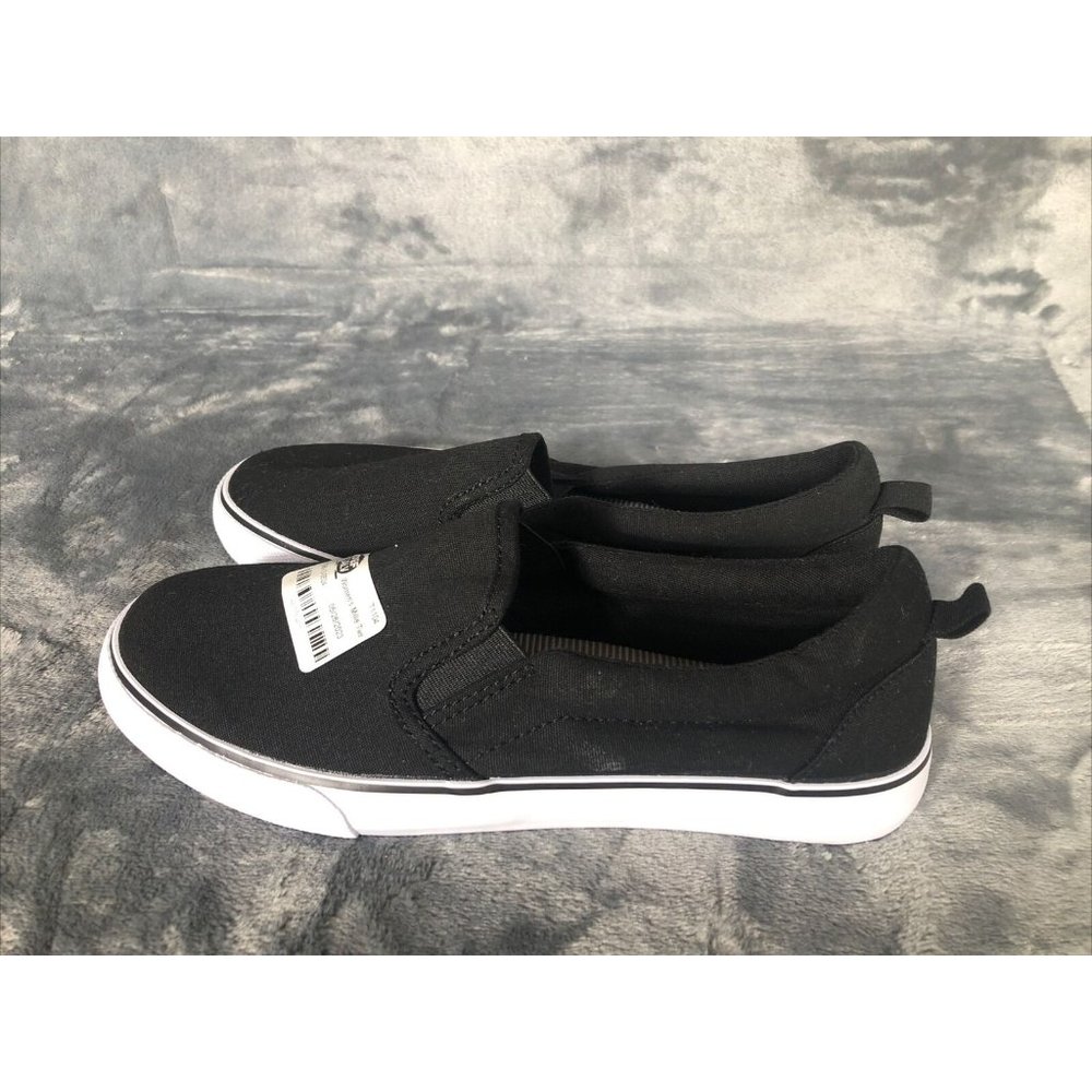 A New Day Shoes Womens 8 Millie Twin Sneakers Slip On 17730 Black Canvas Casual - Picture 4 of 6